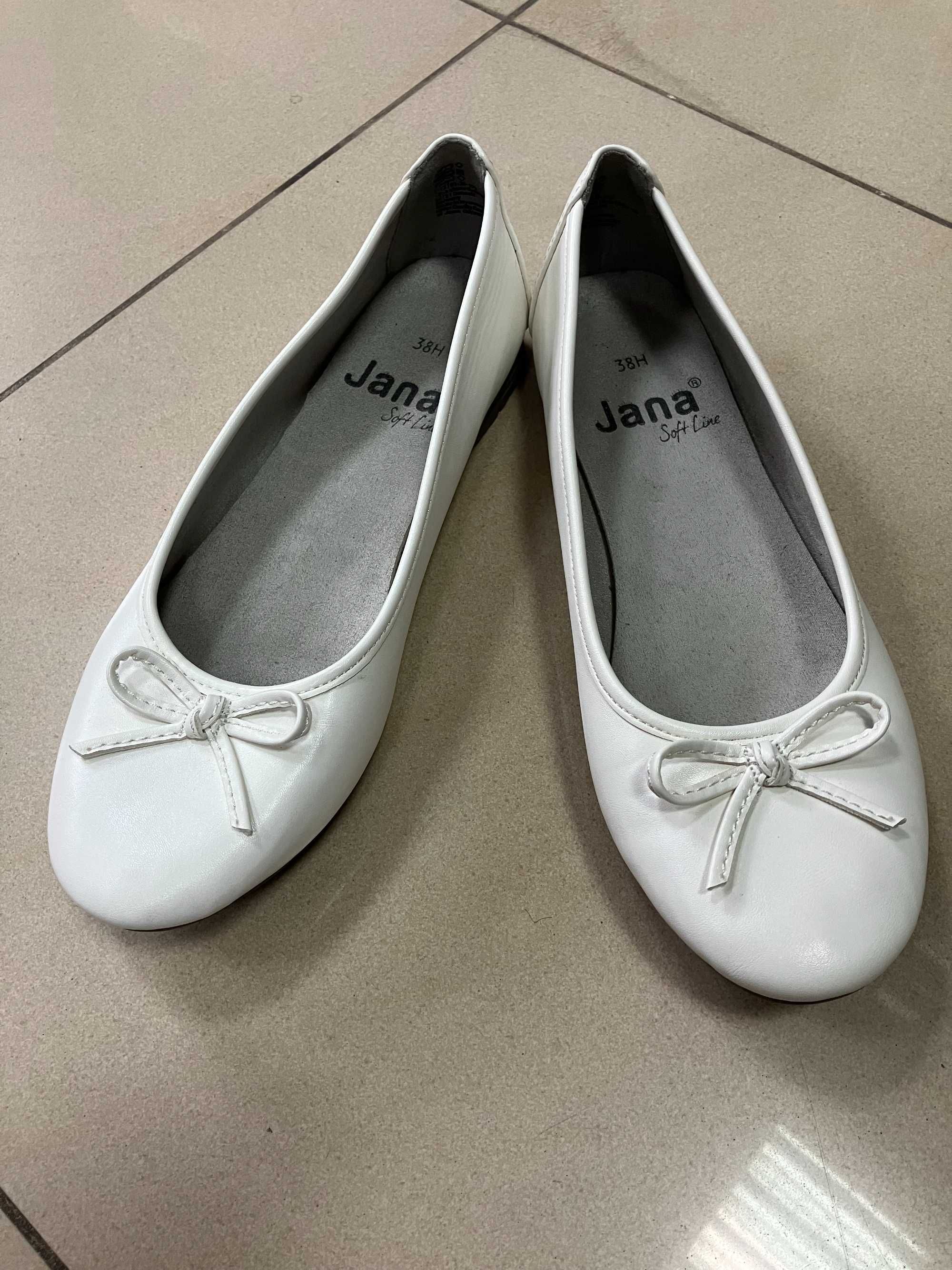 Baleriny Jana Soft Line białe rozm.38