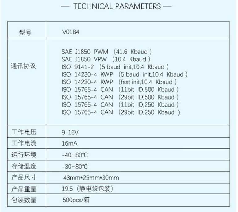 Obd ELM327 Bluetooth 4.0/Scanner v 1.5