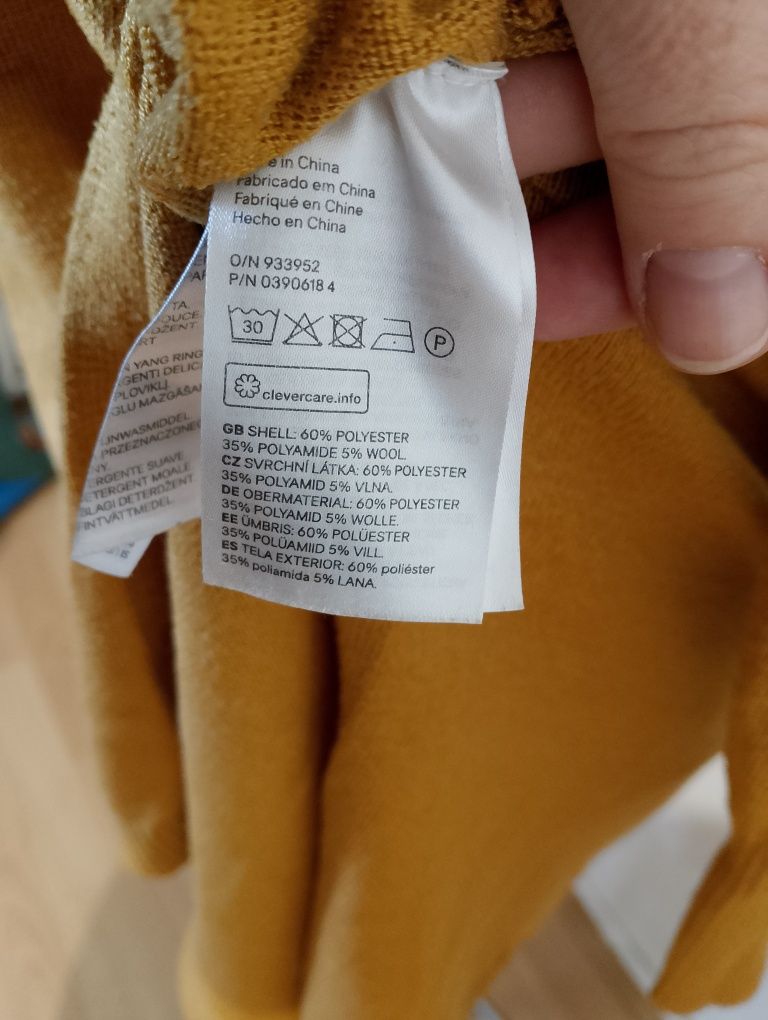 Sukienka sweterkowa musztardowa rozm uniwersalny S-XXL