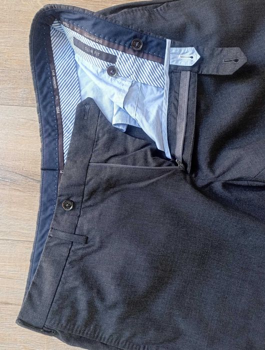 Wełniane spodnie, Gunner OYE,Slim Fit, rozmiar 52, 98% wełna dziewicza