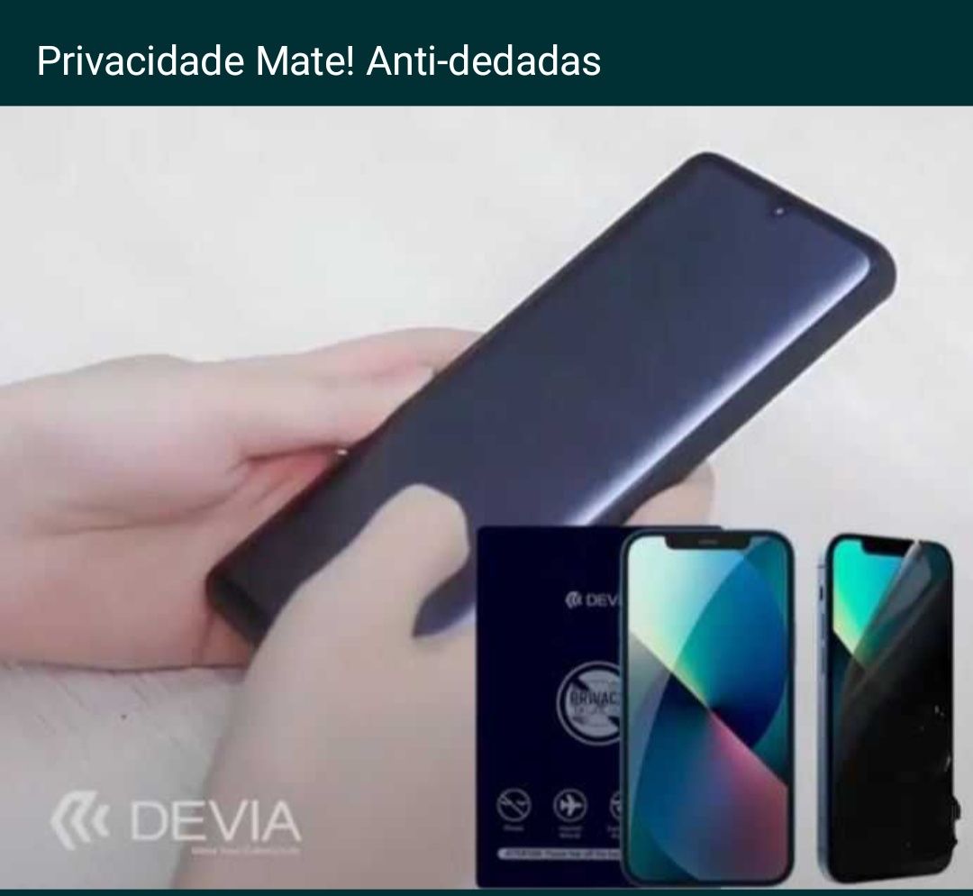 Películas de Hidrogel HD da Devia para todos os modelos - Hidrofóbica