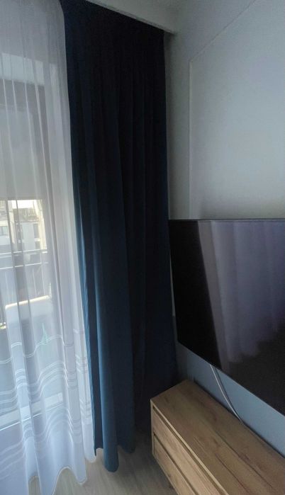Zasłony atłasowe granatowe