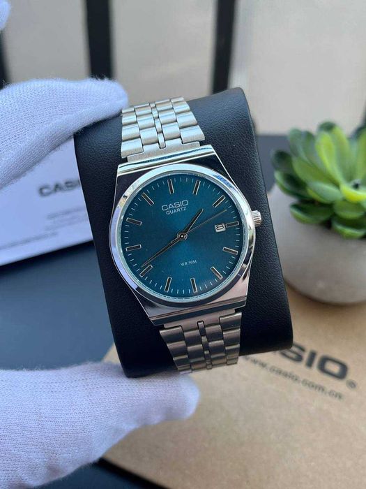 Наручний годинник Casio MTP-VC01 Silver/Blue | Часы наручные A159