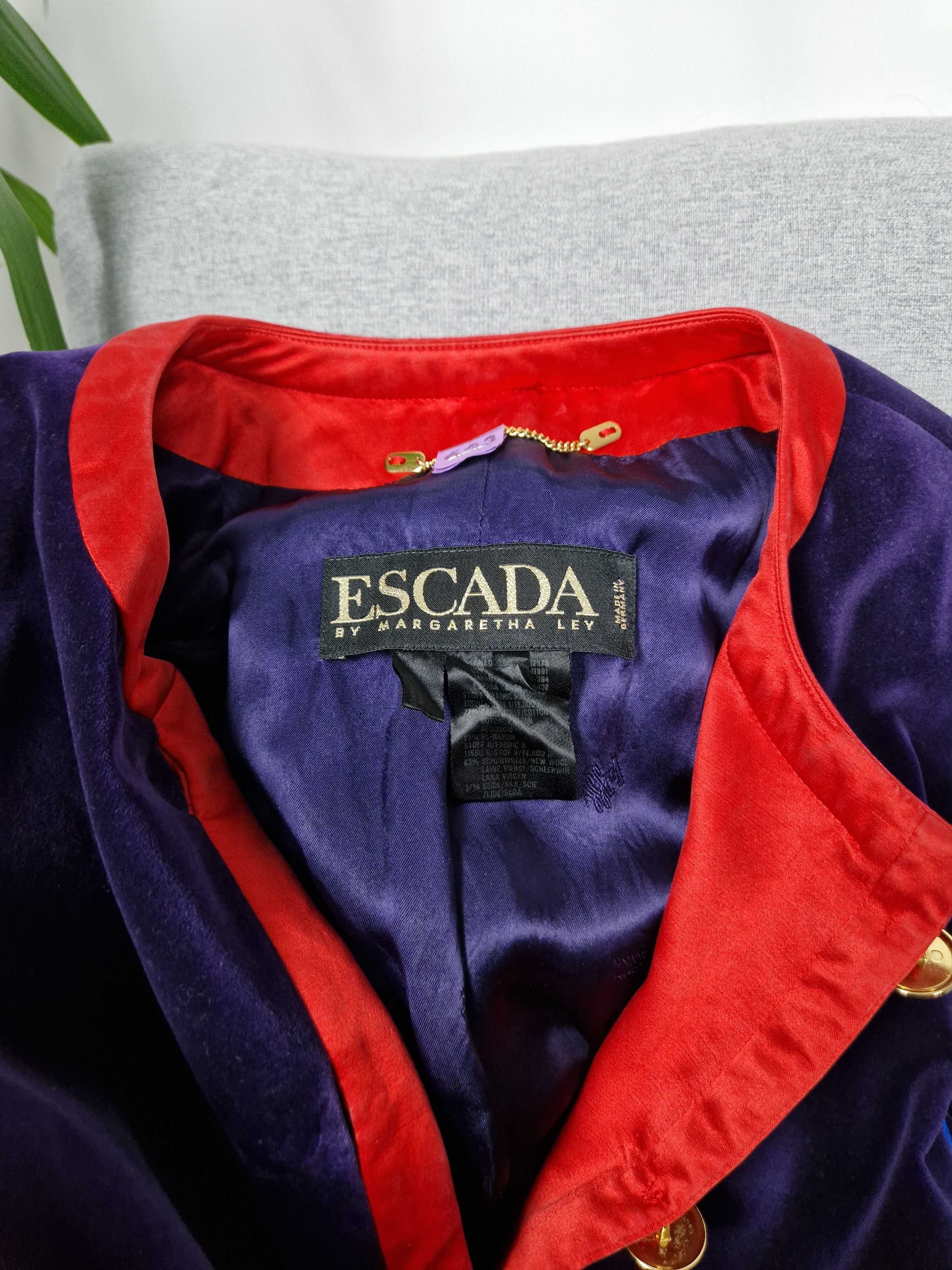 Escada by Margaretha Ley vintage garnitur damski żakiet spódnica M