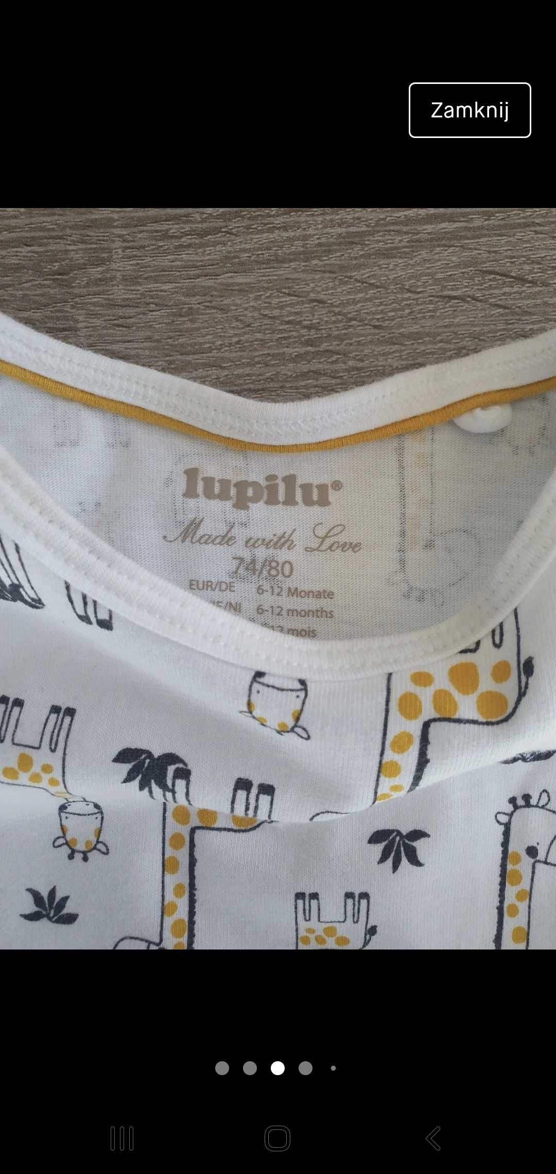 Lupilu 74 80 sukienka legginsy zestaw komplet zyrafy