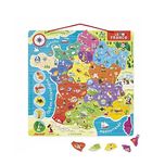 Puzzle magnetyczne Janod 93 elementów Mapa Francji J05480