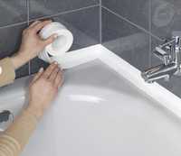 Бардюрная лента изолятор для ванной,кухни 3.2м ширина 3.7см Белая