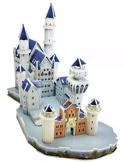 Puzzle 3D 60 elementów. Zamek Neuschwanstein. Druk-Intro