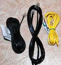 Zestaw 3szt. Kabel telefoniczny aparat-linia 2xwtyk 6P4C/RJ11 2m+3m