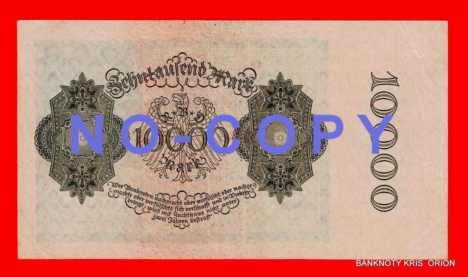 10000 Marek 1922 rok - Niemcy - seria P - UNC