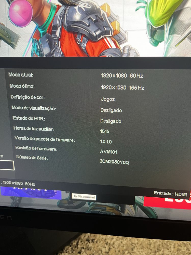 Monitor 165hz OMEN 25i