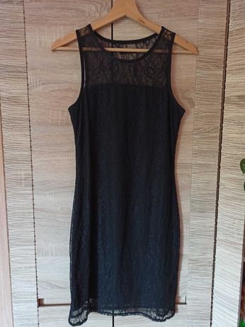 Sukienka czarna z koronki, rozmiar M