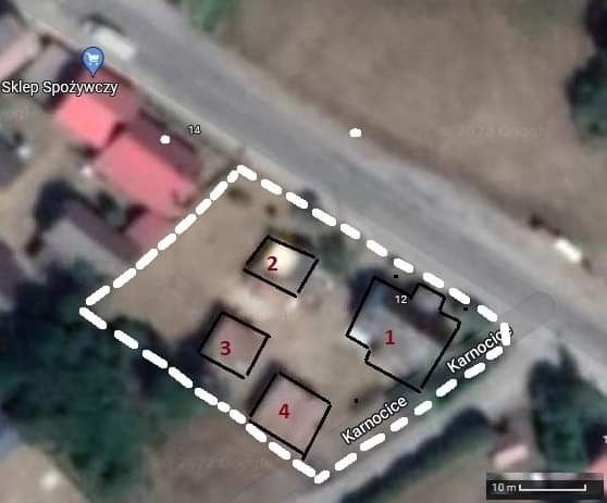 Dom z budynkami gospodarczymi na dwóch bliźn. dzialkach o pow 20 Arow