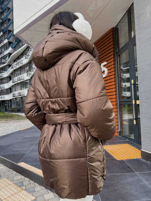 Жіноча зимова куртка пуфер пуховик мікро пух 250