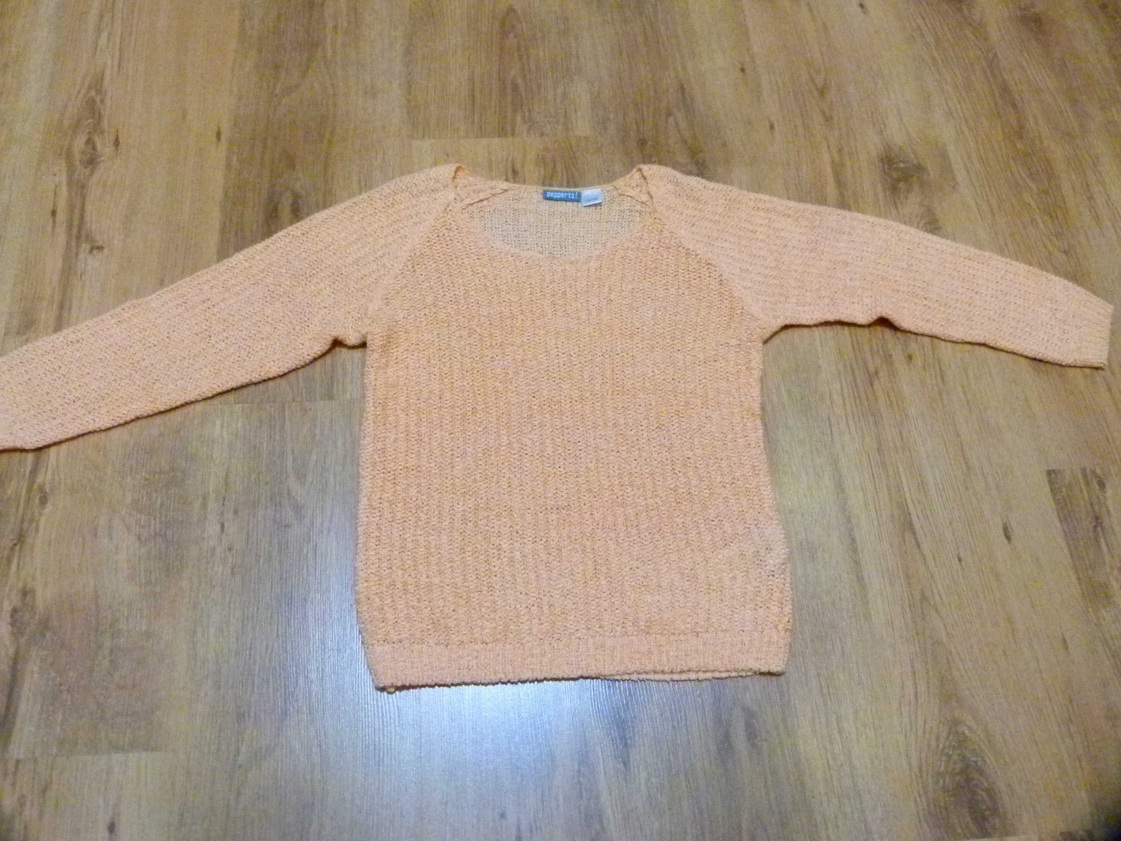 rozm 134/140 Pepperts sweter morelowy pleciony