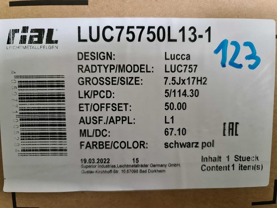 NOWE alufelgi MAZDA 17" 5x114,3 CX-9 MX-5 MX-6 MPV Poler