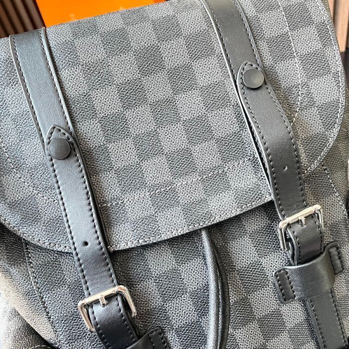 Louis Vuitton Christopher мужской графитовый рюкзак ранец унисекс