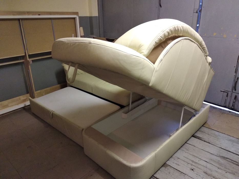 Narożnik, sofa skórzana rozkładana