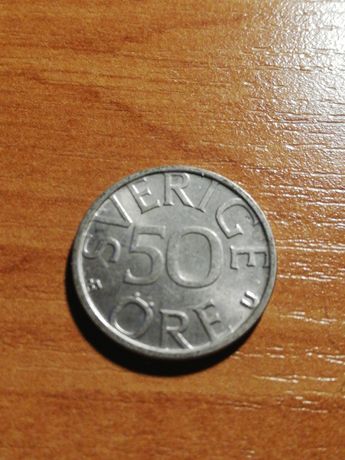 Moneta 50 ore sveriges Szwecja 1978