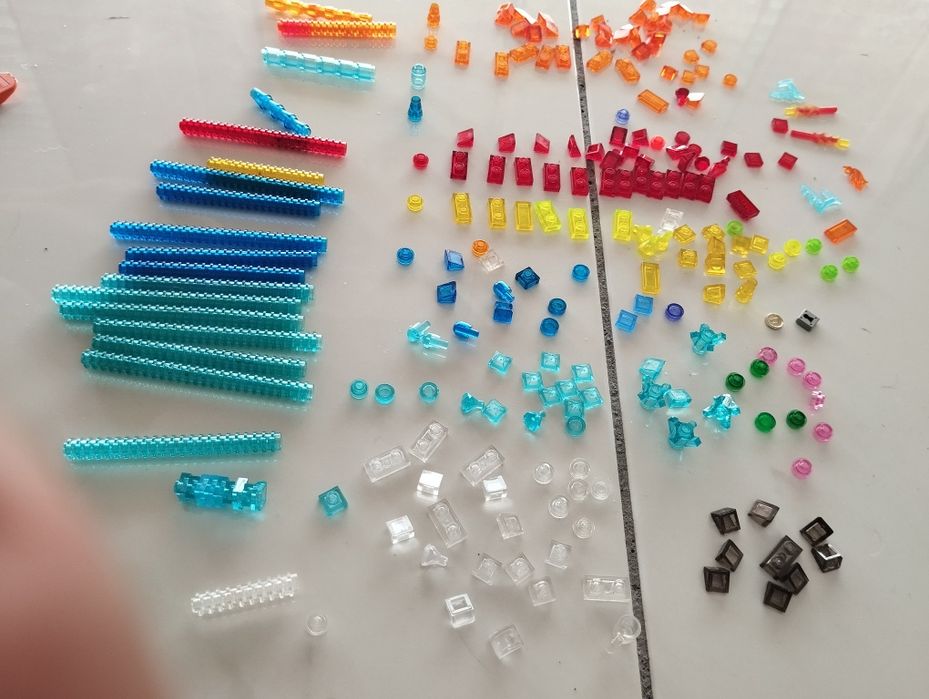 LEGO peças original várias cores transparente