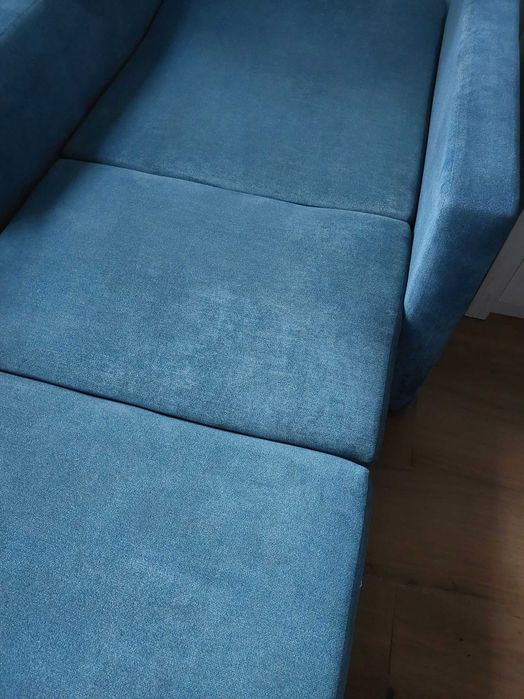 Sofa rozkladana 1 osobowa, niebieska - stan bdb:)