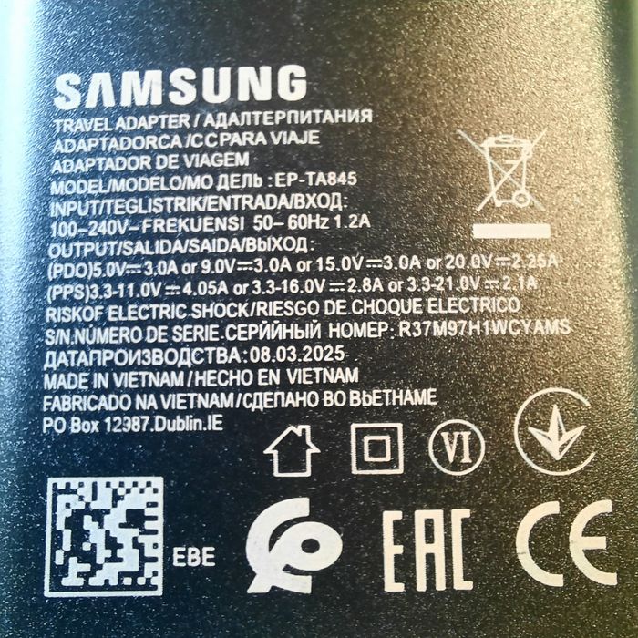 Швидка зарядка Samsung 45W Блок + Провід 1,8 метра Type-C/Type-C