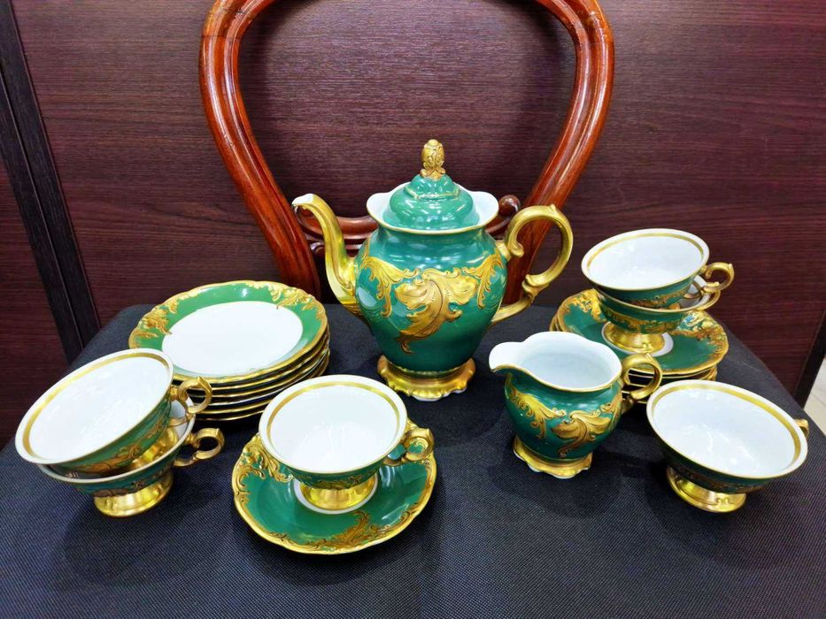 Serwis Wawel Złoty Liść Fryderyka szmaragdowy