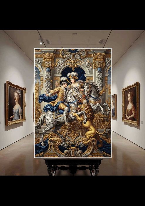 Obraz na płótnie - Ornamentyka i architektura - wielkość 59 cm x 84 cm