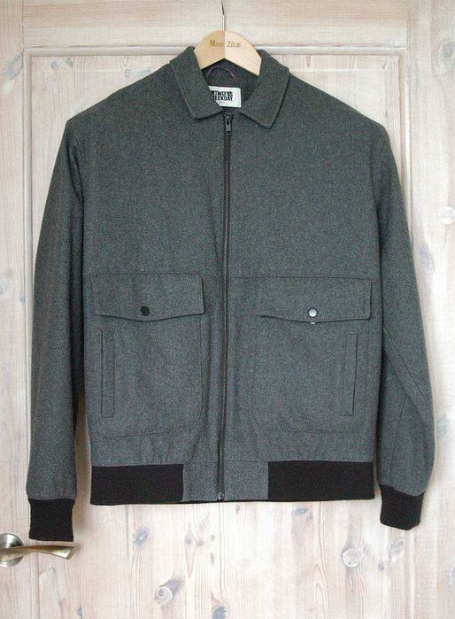 wiosenno - jesienna szara kurtka pilotka MTWTFSS WEEKDAY - wełna - M