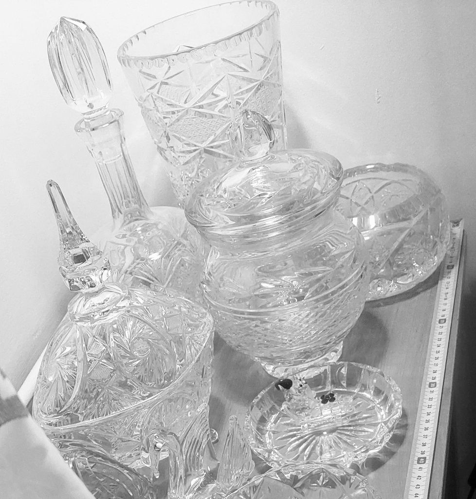 Piękny prawdziwy kryształ, wazon,  karafka,  bomboniera