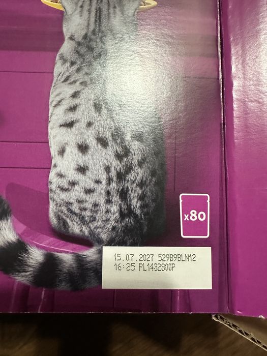 Sprzedam Whiskas mokra karma dla kota  80 sztuk