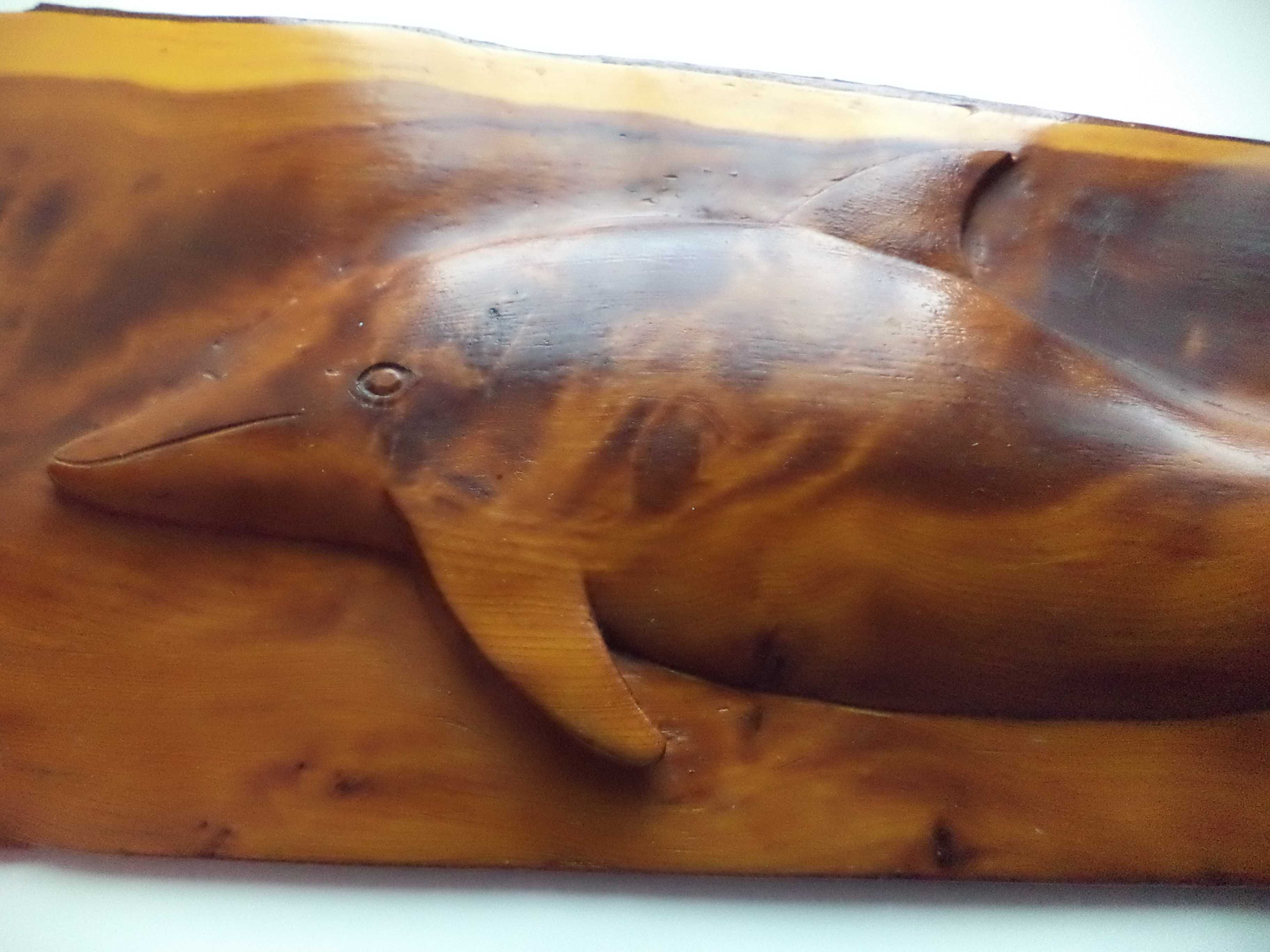 картина панно из дерева Дельфин декор интерьер