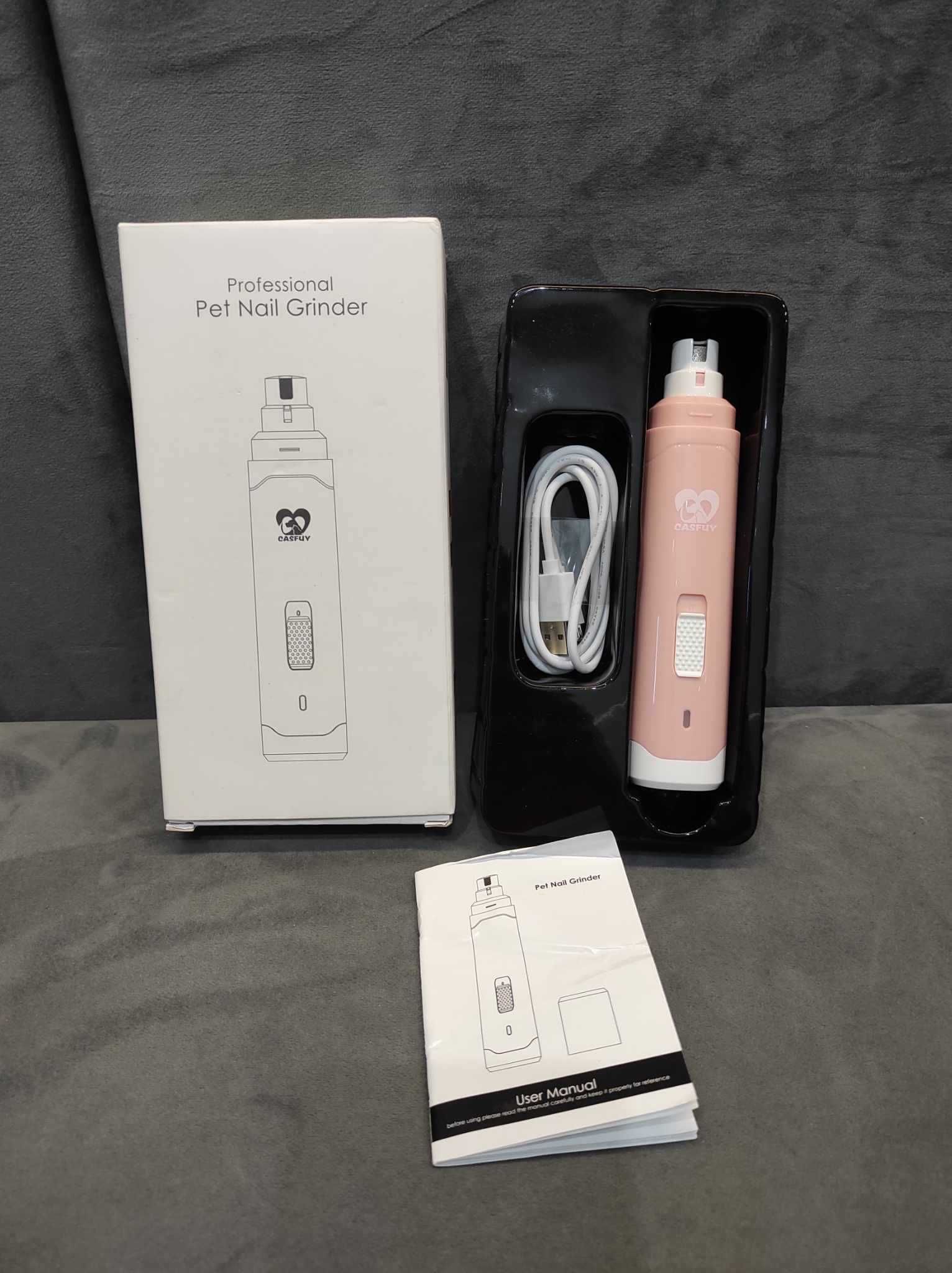Szlifierka do pazurków dla zwierząt CASFUY N10. 600MAh 2 h pracy.