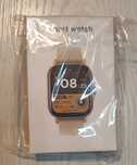 Smartwatch złoty gumowy pasek elegancki wielofunkcyjny