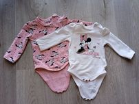 Komplet dwa body Myszka Minnie jak nowe r.68
