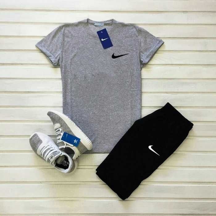 Комплект мужской Шорты Футболка Подарок Nike Спортивный костюм летний