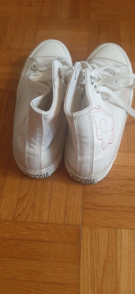 Trampki converse, wysokie, białe, R.37. JAK NOWE!!!