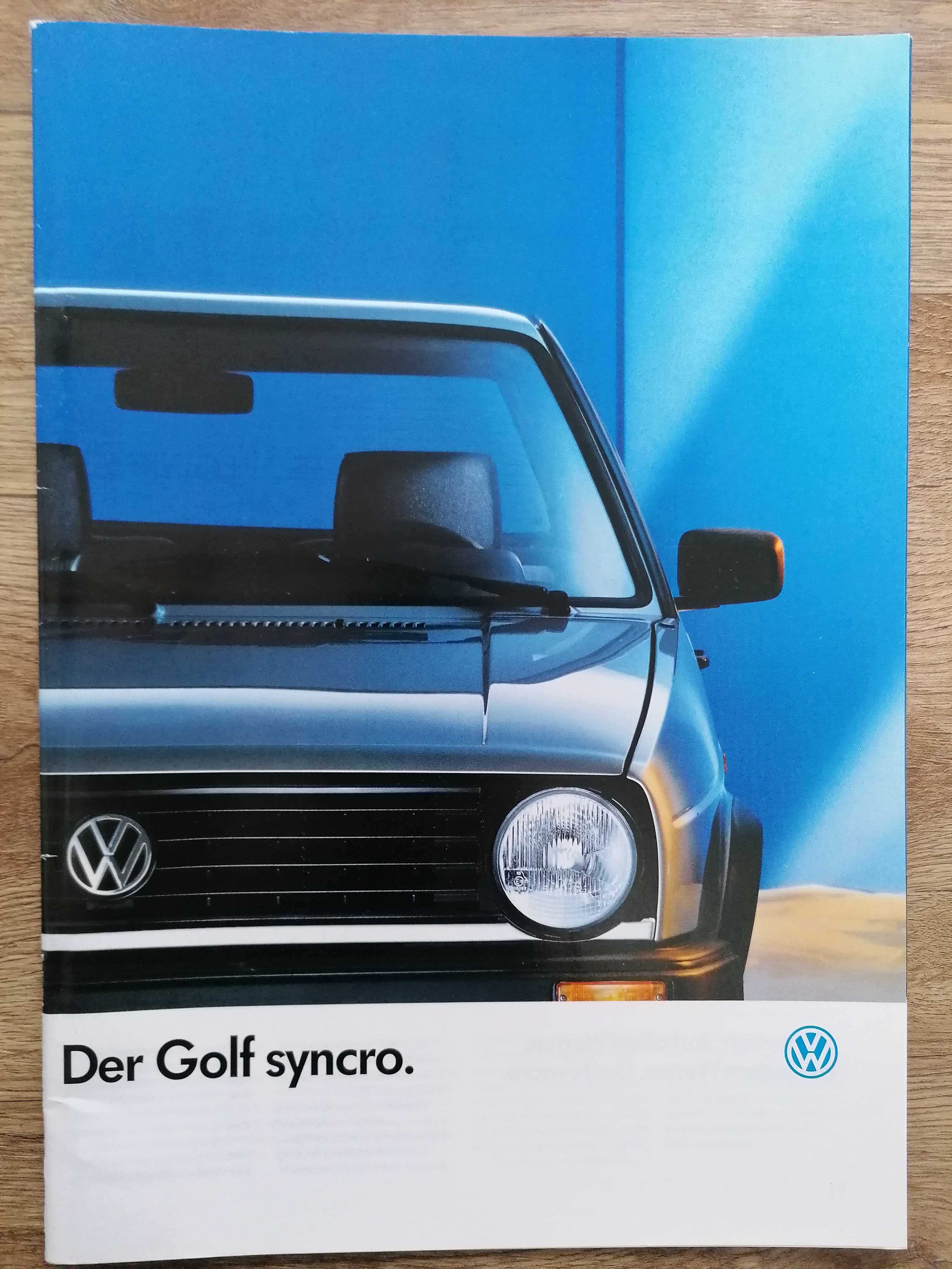 Prospekt VW Golf II CL GT Syncro