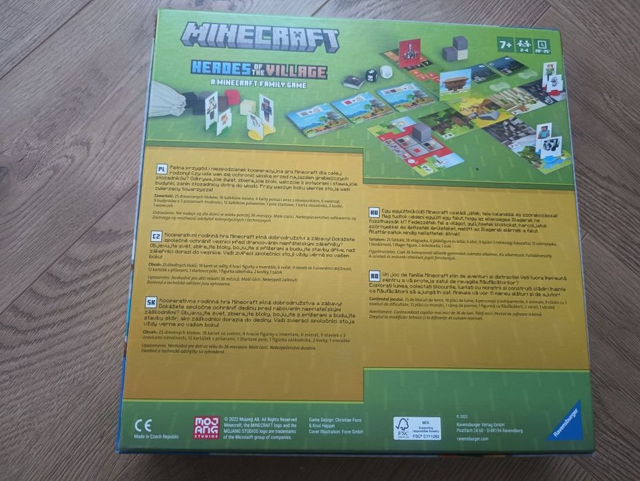 Minecraft Heroes of village gra planszowa
