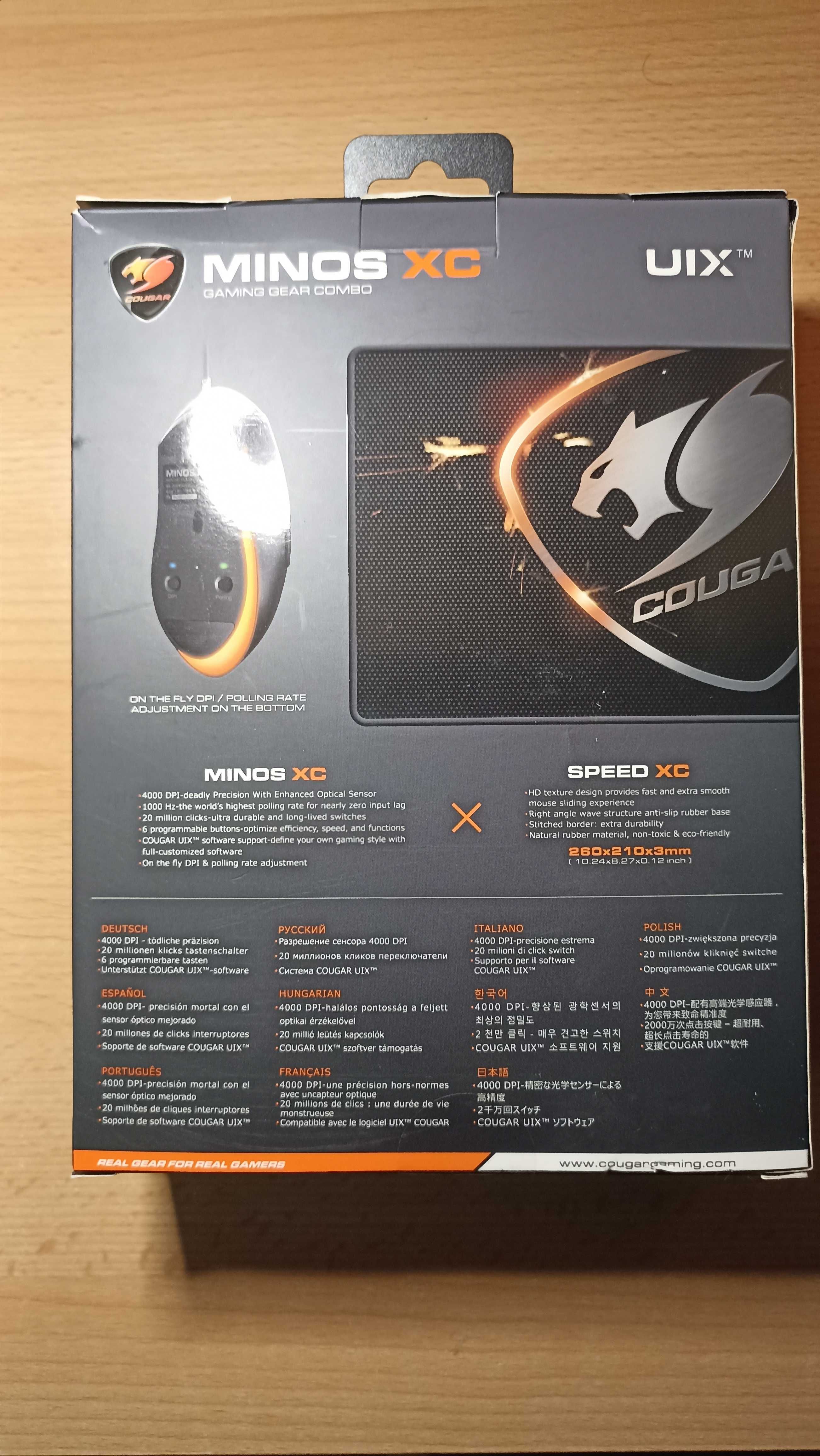 Компьютерная мишь Cougar Minos XC + Коврик