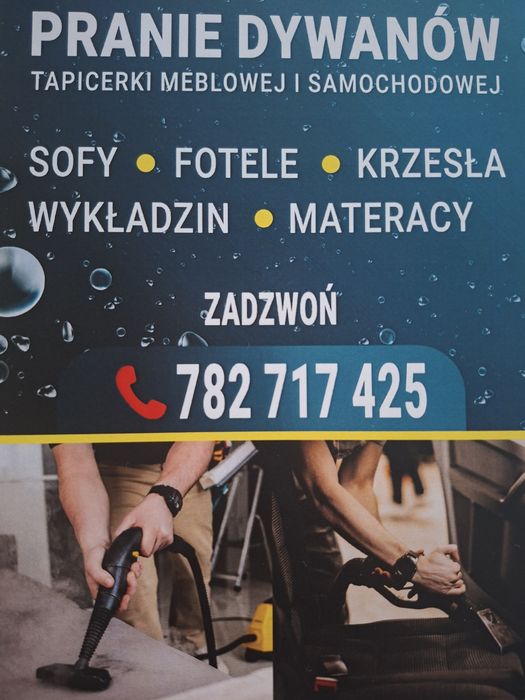 Pranie dywanów i tapicerki samochodowej