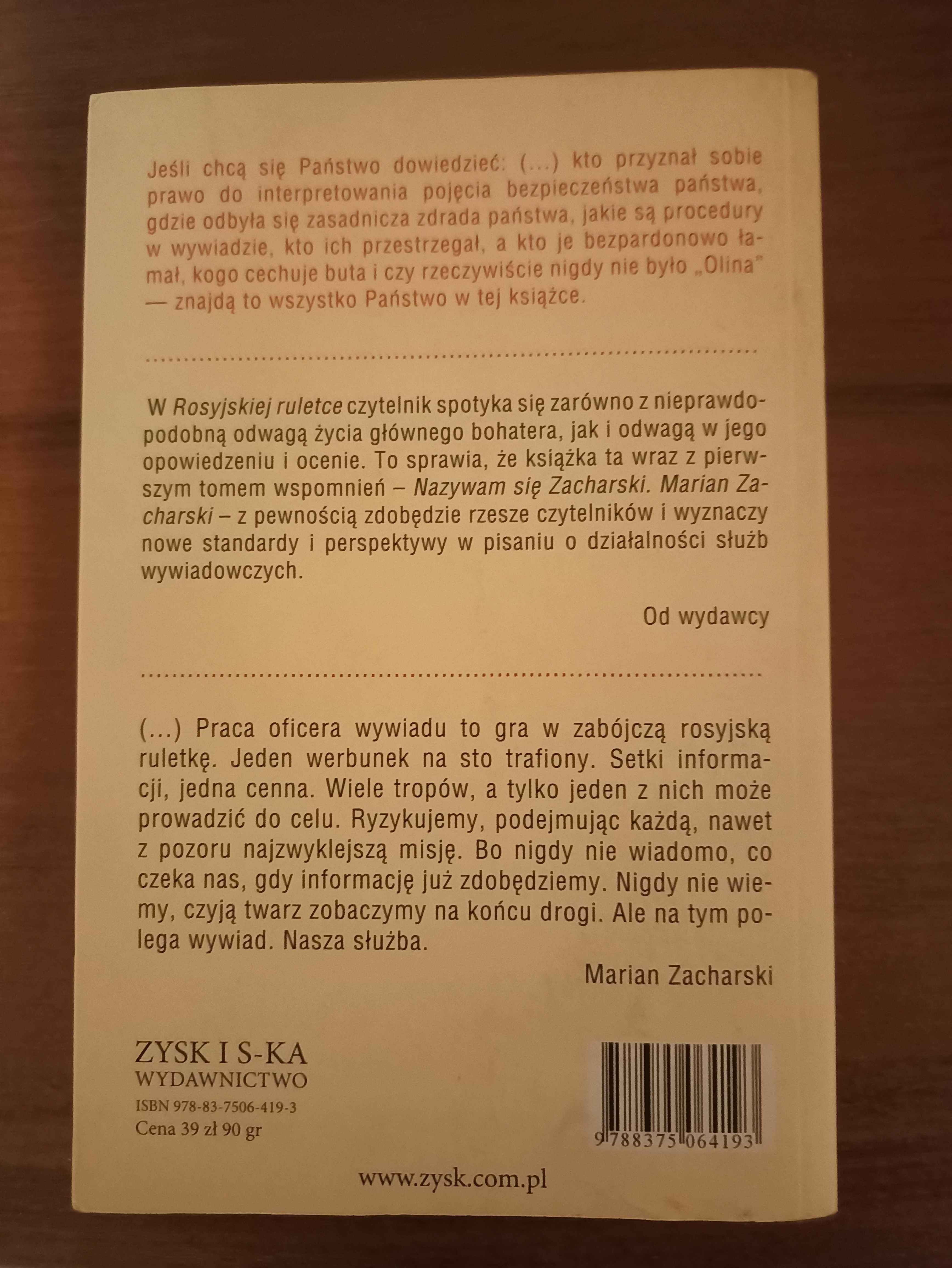 Rosyjska ruletka - Marian Zacharski