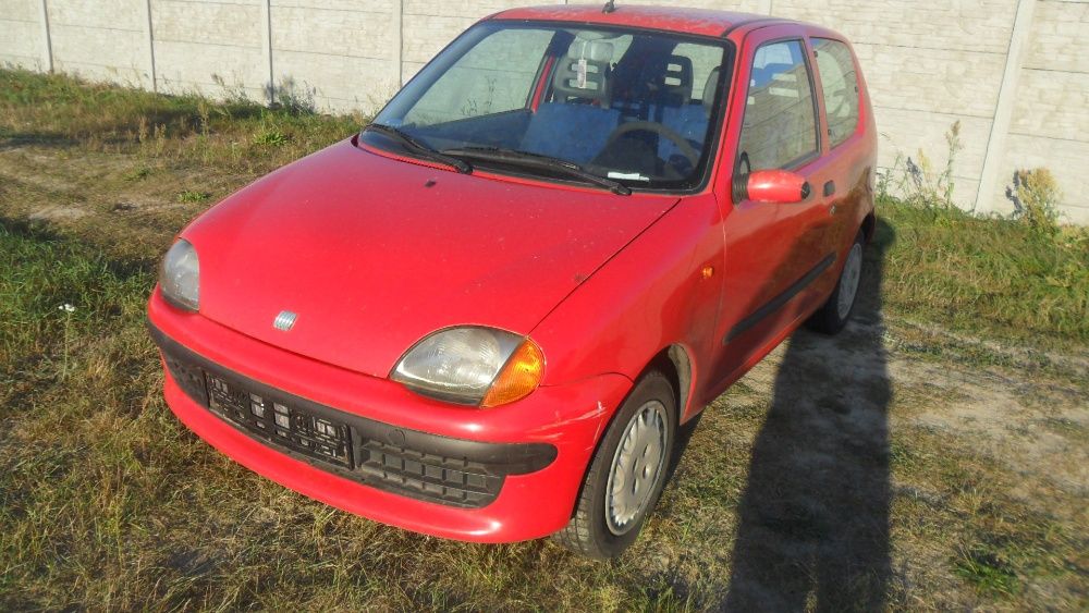Fiat Seicento, 1.1 benzyna, kolor czerwony, drzwi kompletne