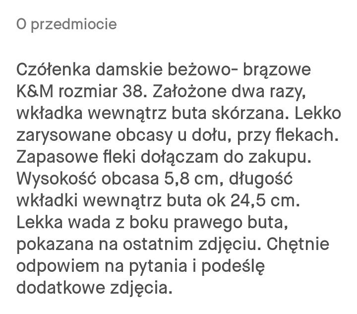 Czółenka damskie na koturnie beżowo brązowe rozmiar 38