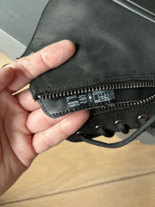 Ocieplane, b. wygodne, skórzane buty Ecco, membrana Gore-Tex, nowe