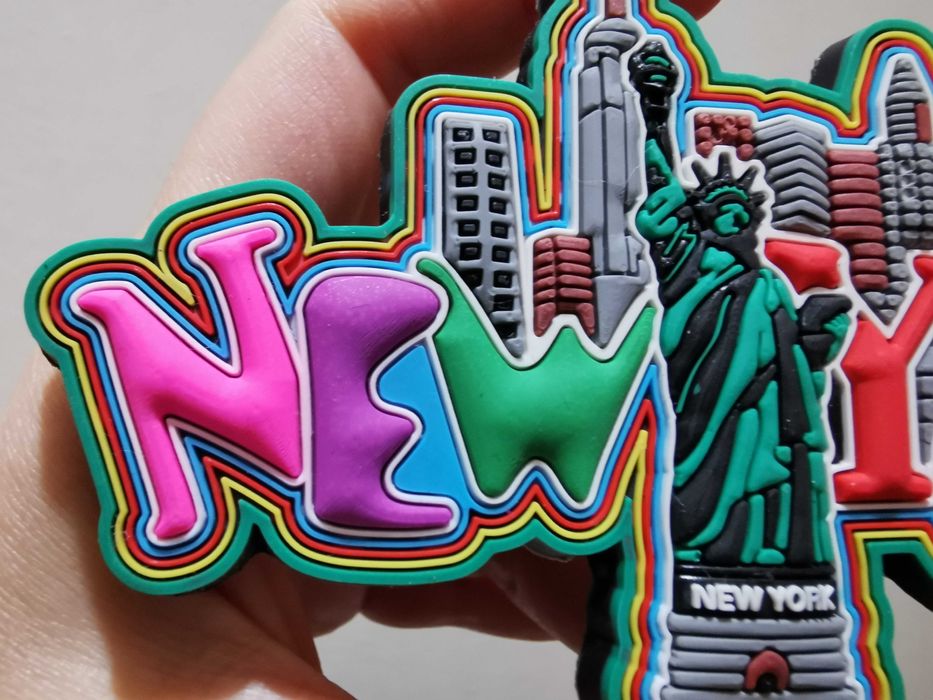 Duży gumowy magnes na lodówkę Nowy Jork New York USA