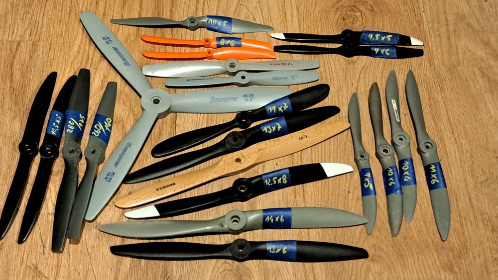 Śmigła różne, samolot RC, modelarskie