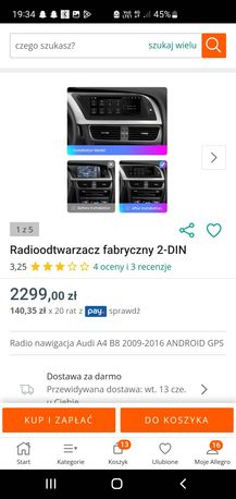 Sprzedam nowe radio a4 b8 android 12.
