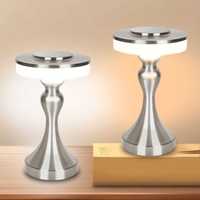 Nowa lampka stołowa / lampa / metalowa / srebrna / bezprzewodowa /2SZT