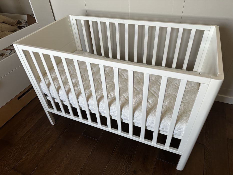 Super Łóżeczko niemowlęce dziecięce Woodies Smooth Cot 120x60 +materac